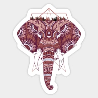 Tribal Elephant Mandala Sticker